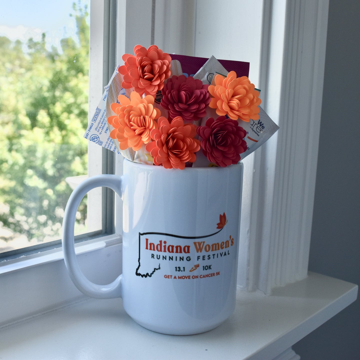 The Indiana Women's Running Festival Bouquet & Mug