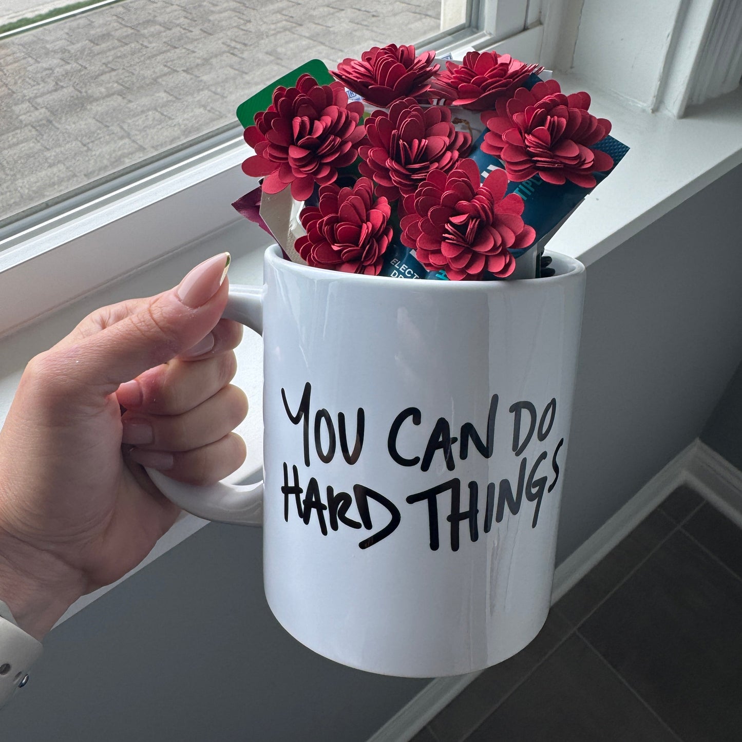 The You Can Do Hard Things Bouquet & Mug