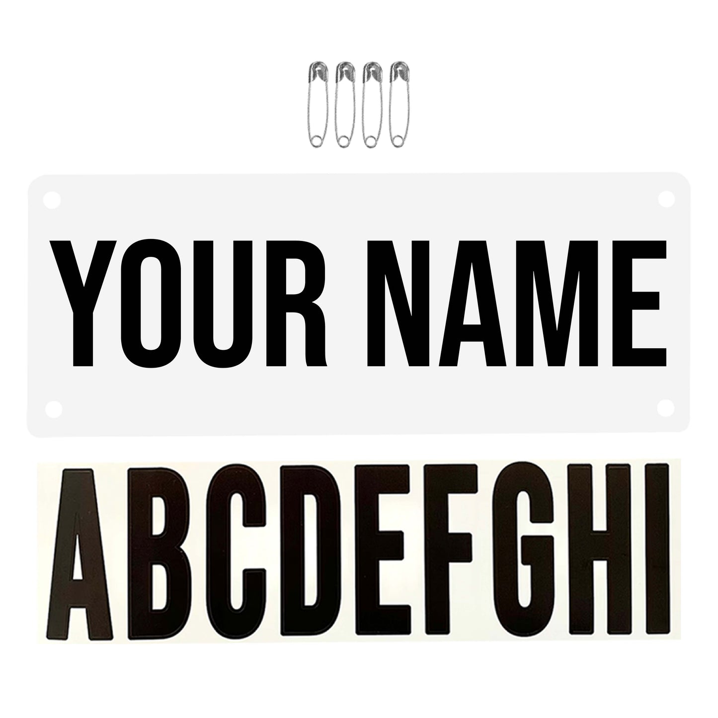 Pen & Paces: Yell my name bib kit, Custom race name bib, Custom Name Bib