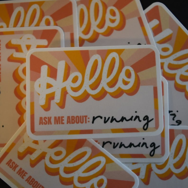 Ask Me About Running Sticker