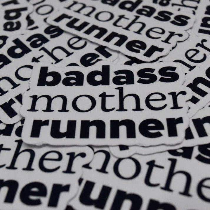 Badass Mother Runner Sticker