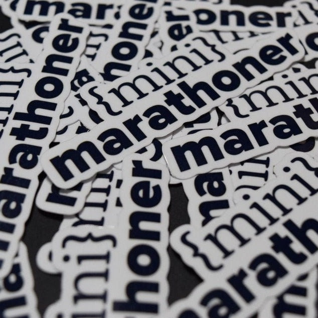 Mini Marathoner Running Sticker
