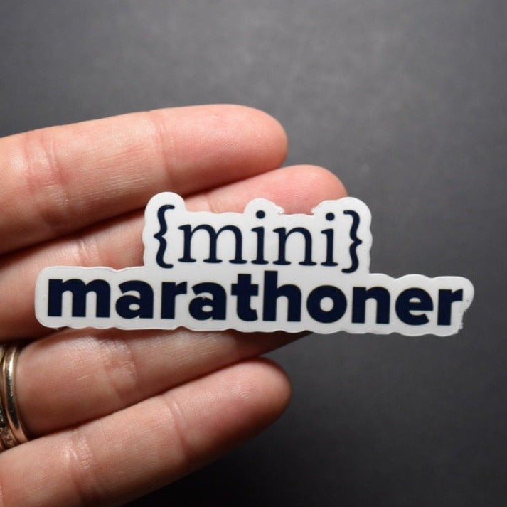 Mini Marathoner Running Sticker