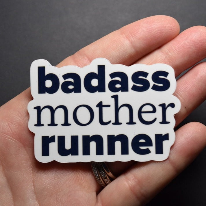 Badass Mother Runner Sticker