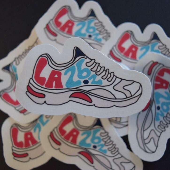 Los Angeles Running Shoe Sticker