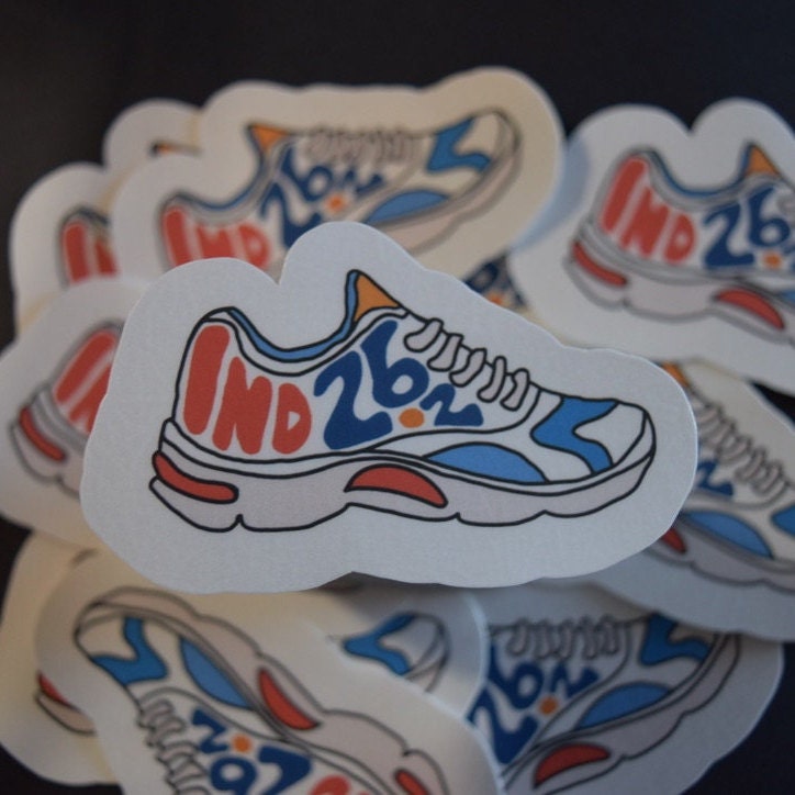 Indianapolis Running Shoe Sticker