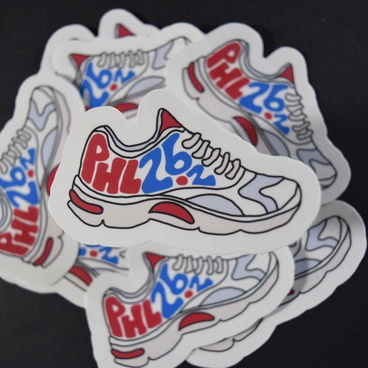 Philadelphia Running Shoe Sticker
