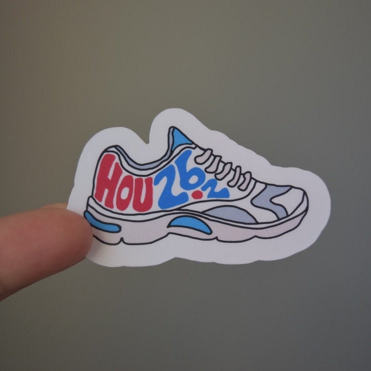 Houston Running Shoe Sticker