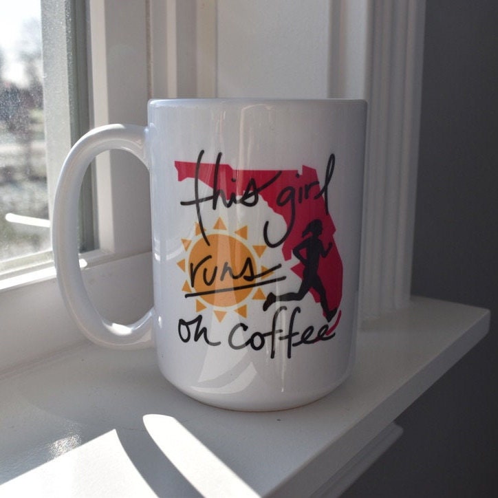This Girl Runs on Coffee State Mug