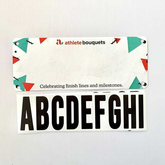 Athlete Bouquets Collaboration Yell my name race bib topper kit!