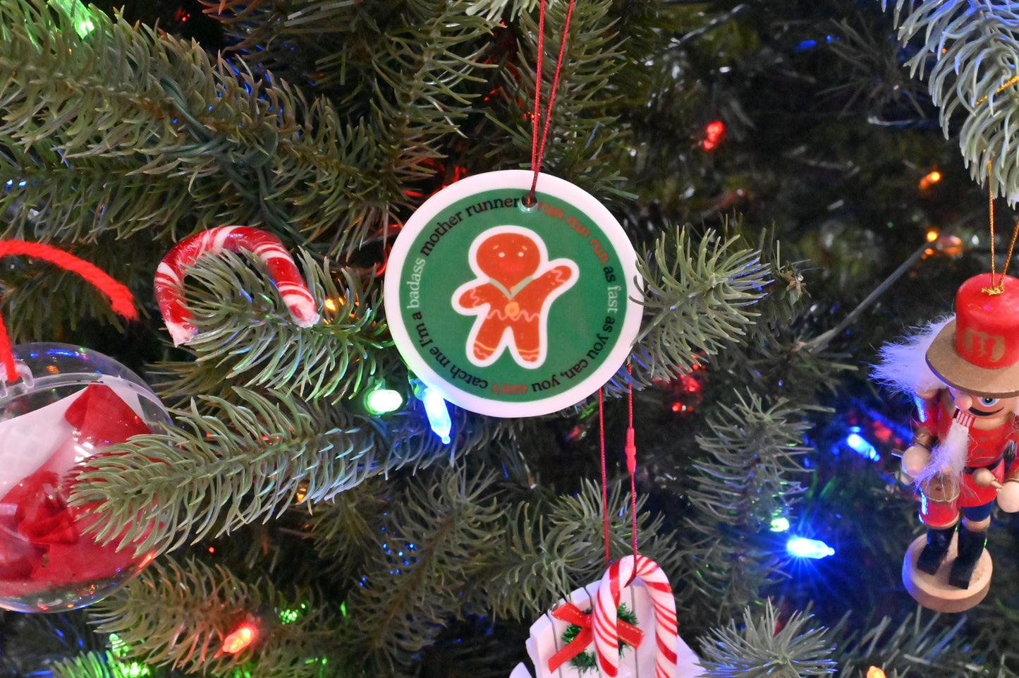 Badass Mother Runner Gingerbread Ornament