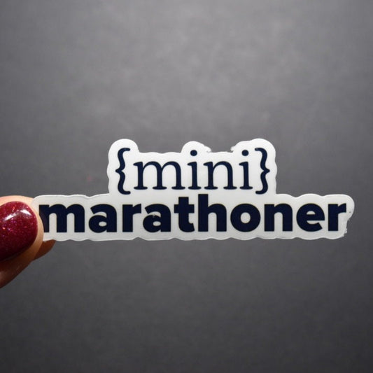 Mini Marathoner Running Sticker