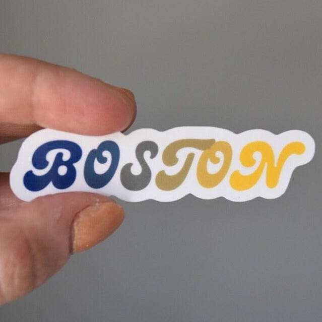Boston Rob Sticker Boston Sticker - Scripted Font – Athlete Bouquets