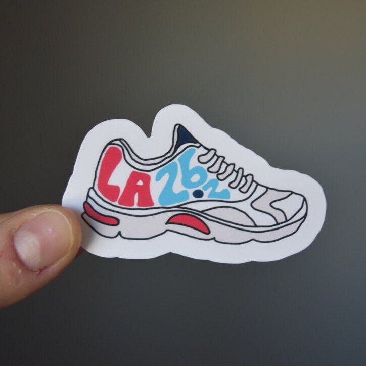Los Angeles Running Shoe Sticker