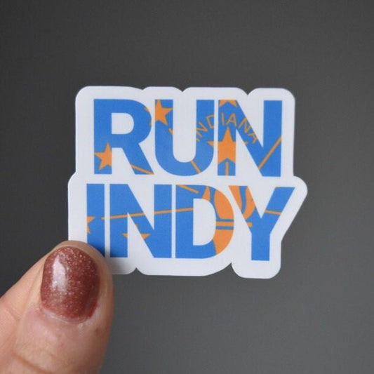 RUN INDY Sticker