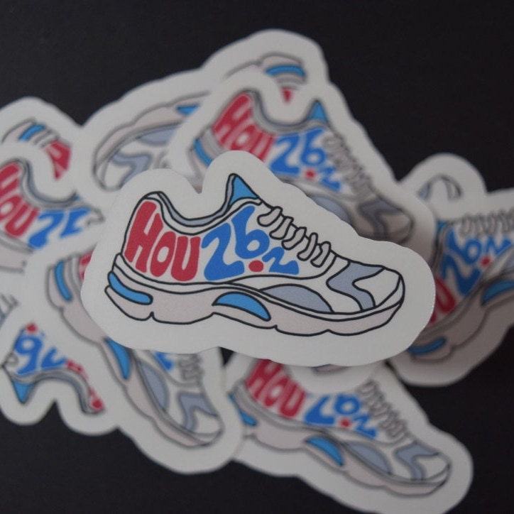 Houston Running Shoe Sticker