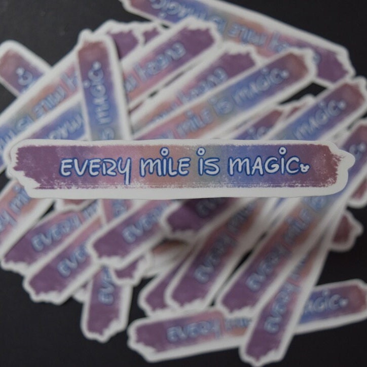 Every Mile is Magic Running Sticker
